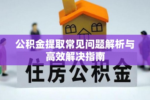 云霄公积金提取常见问题解析与高效解决指南