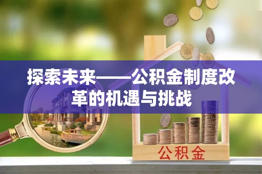 云霄探索未来——公积金制度改革的机遇与挑战