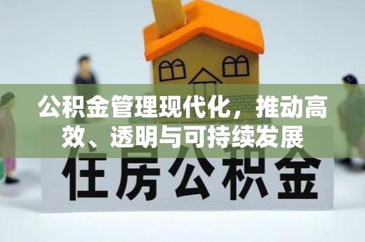 云霄公积金管理现代化，推动高效、透明与可持续发展