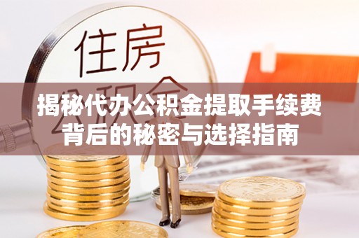 云霄揭秘代办公积金提取手续费背后的秘密与选择指南
